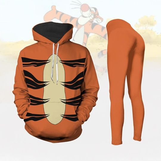 Disney Tigger Cosplay Hoodie Legging, Winnie The Pooh Hoodie