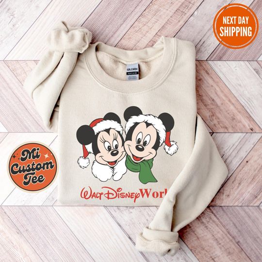 Minnie Mickey Merry Christmas Sweatshirt, Disney Christmas Family Sweater