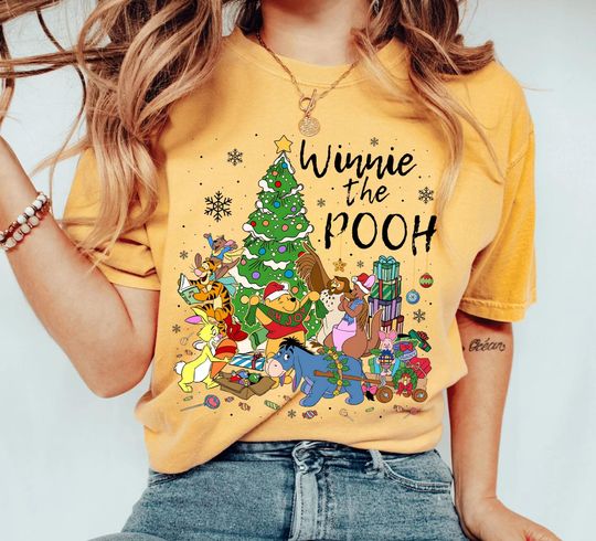 Winnie The Pooh Christmas Shirt, Disneyland Xmas Party Shirt