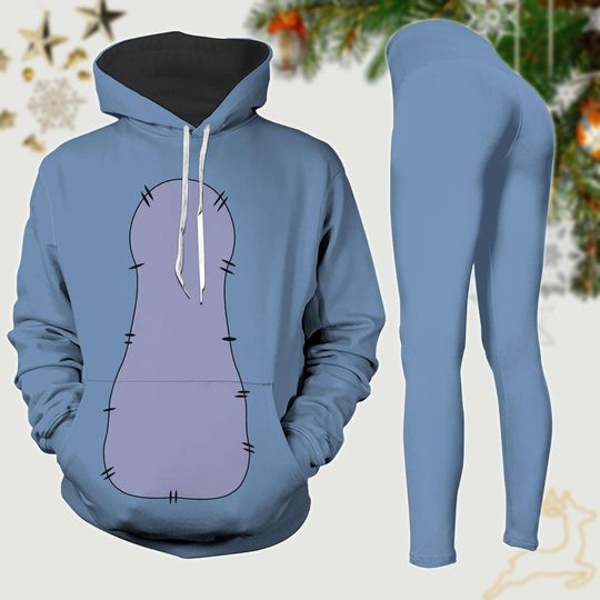 Eeyore Christmas Hoodie Legging, Eeyore Donkey Cosplay Shirt Pants Set, Disney Cartoon Yoga Pants, Winnie The Pooh Movie