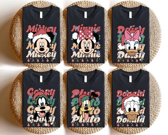 Custom Disney Mickey and Friends Christmas Shirt, Family Matching Christmas
