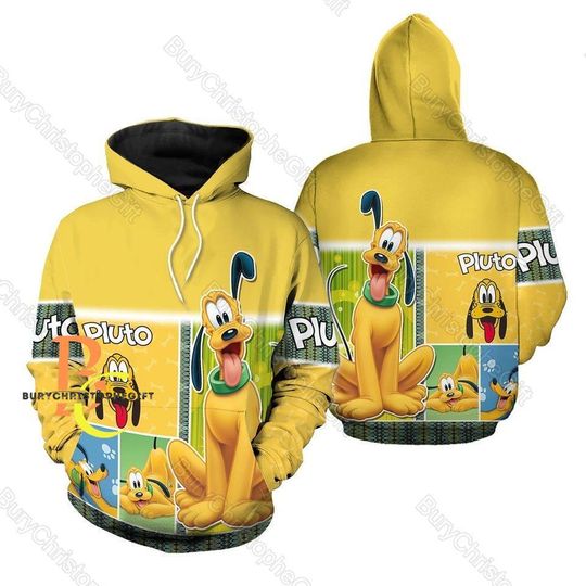 Pluto Hoodie, Disney Pluto Hoodie, Pluto Zip Hoodie, Pluto Dog Hoodie, Disneyworld Hoodie