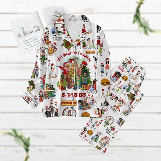 Christmas Bobs Burgers Holiday Pajamas, Belcher Family Matching Pajamas Set