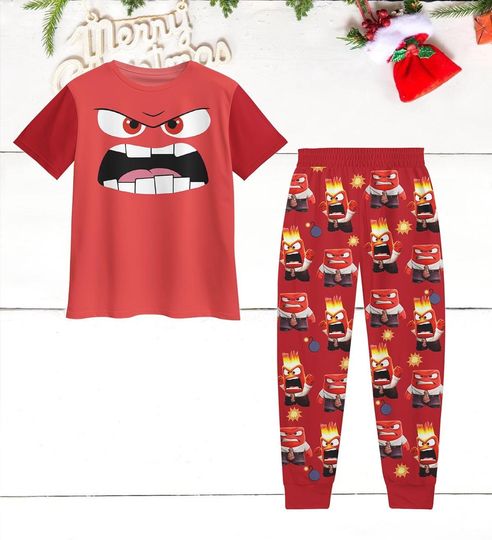 Inside Out Anger Pajamas, Disney Anger Holiday Pajamas