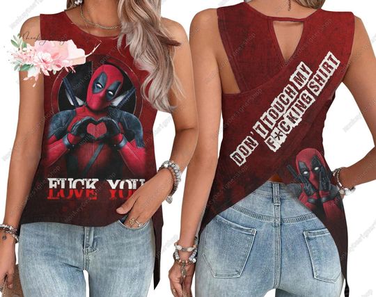 Halloween Marvel Shirt, Marvel Deadpool Cross Back Top, Disney Superhero Tank Top, Disney Antihero Cross Top