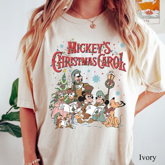 Retro Mickey's Christmas Carol Shirt, Disney Christmas Party Shirt