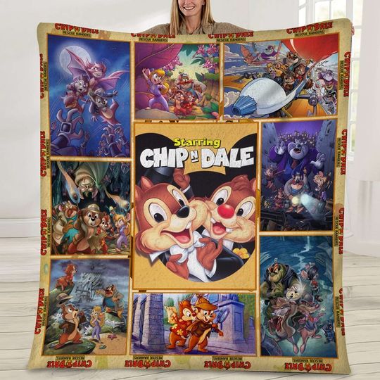 Chip And Dale Rescue Rangers Disneyland Blanket | Chipmunk Chip And Dale Disneyland