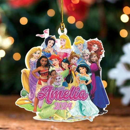 Disney Princesses Christmas Ornament, Disney Princess Christmas