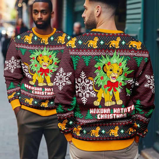 Disneyland The Lion King Ugly Sweater, Simba Lion King Ugly Christmas Sweater
