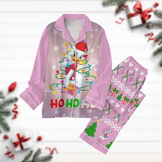 Daisy Duck Christmas Pajamas, Disney Xmas Shirt, Disneyland Family Trip