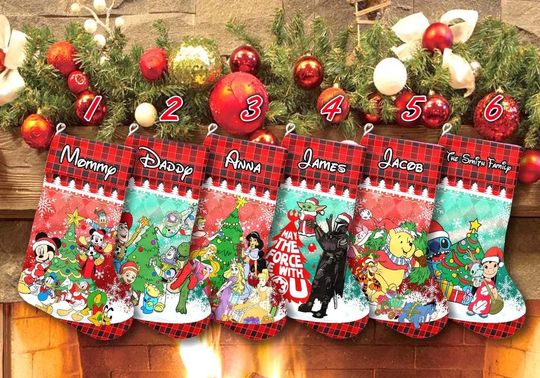 Disney Christmas Stocking, Star War Christmas, Mickey And Friends Xmas Stocking