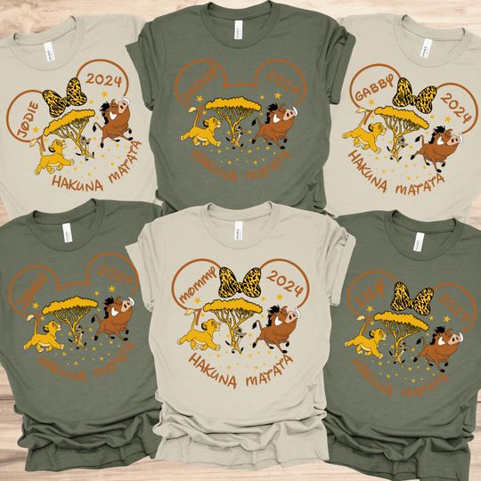 Custom Disney Hakuna Matata Shirt, Disney Safari Shirts, Animal Kingdom Shirt, Disney Family Shirts