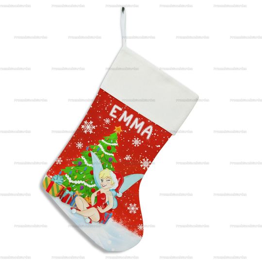 Custom Disney Tinkerbell Christmas Stocking, Disney Peter Pan Xmas Stockings