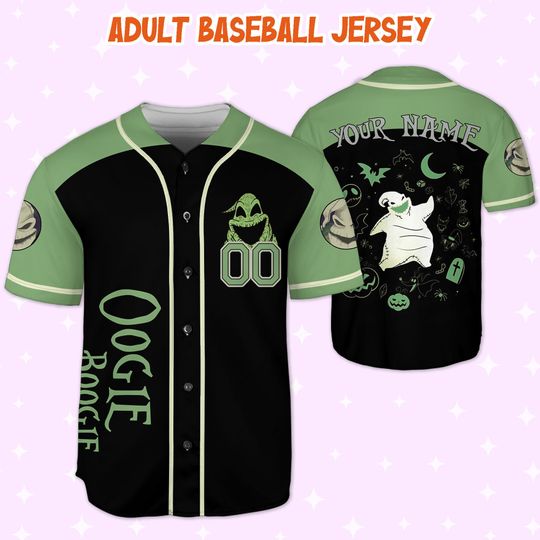 Custom Nightmare Before Christmas Jack Skellington Baseball Jersey, Matching Baseball Team Outfit, Disney Xmas Gift