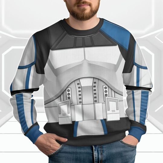 Christmas Star War Captain Rex Cosplay Ugly Sweater, Disney Star Wars Sweater, Darth Vader Sweater