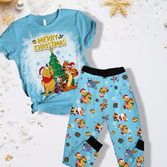 Winnie The Pooh Christmas Tshirt, Disney Women Pajamas