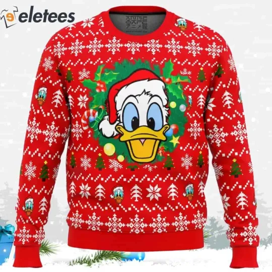 Donald Duck Ugly Christmas Sweater Funny Disney Gift Holiday Apparel for Fans
