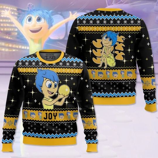 Joy Inside Out Ugly Christmas Sweater, Inside Out Shirt, Disneyland Pixar Movie Christmas