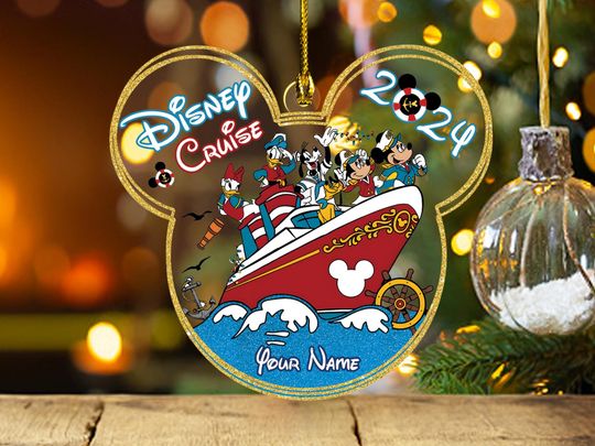 Personalized Disney Cruise Ornament 2024 , Mine and Friends