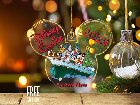 Personalized Disney Cruise Ornament 2024, Mine and Friends Cruise Trip