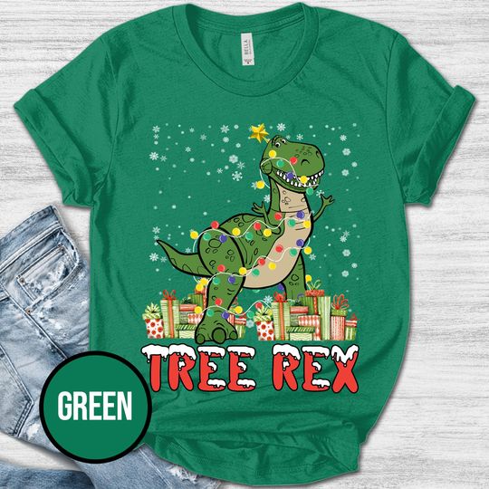 Tree Rex Disney Toy Story Christmas Shirt, Toy Story Rex Very Merry Christmas Party 2024 Tee