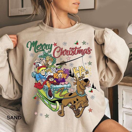 Retro Scooby Doo Christmas Sweater, Retro Disney Scooby Sweatshirt, Christmas Gifts