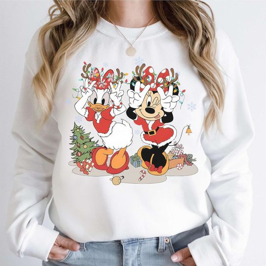 Minnie and Daisy Sweatshirt, Christmas Disney Sweatshirt