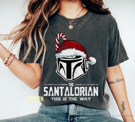 Disney Santalorian Christmas Shirt, Galaxy Wars Christmas Shirt, Disney Star Wars Christmas Shirt, Disney Santa Shirt