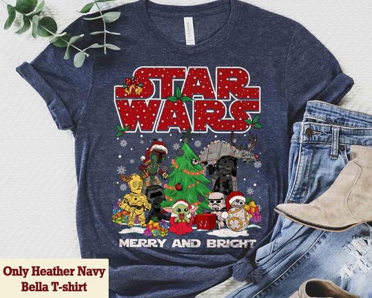 Disney Star Wars Christmas Shirt, Galaxy's Edge Christmas Tree, Disney Family Christmas Party 2024