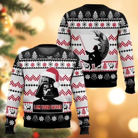 Darth Vader Ugly Sweater, Star Wars Christmas Sweater, Disney Movie Sweaters