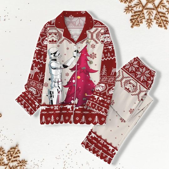 Christmas Stormtrooper Pajamas Set, Disney Family Christmas Pjs