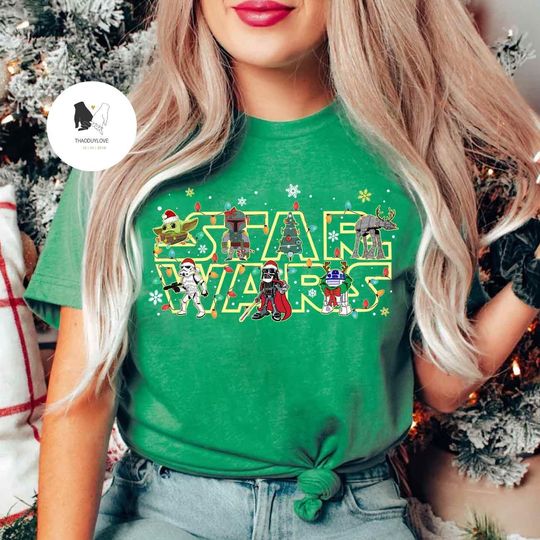 Star Wars Christmas Lights T-shirt, Disney Star Wars Christmas Sweatshirt, Disneyland Christmas Shirt