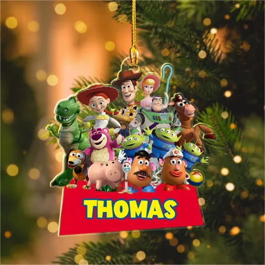Personalized Disney Toy Story Christmas Ornament, Toy Story Characters Christmas