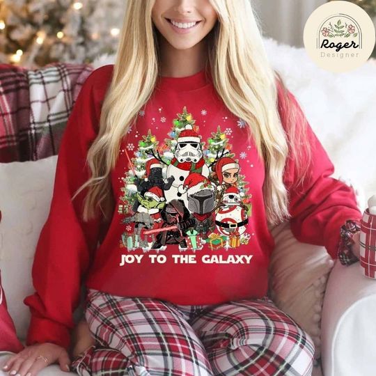 Joy To The Galaxy Disney Star Wars Christmas Sweatshirts, Merry Sithmas Sweatshirts