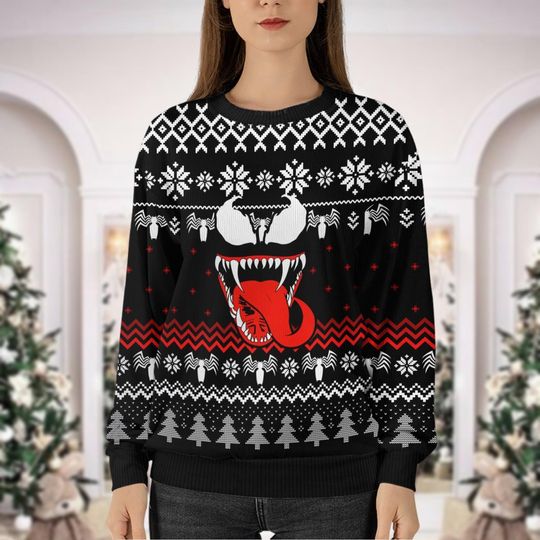 Christmas Venom Ugly Sweater, Venom Holiday Sweater, Disney Xmas Party Family Sweater