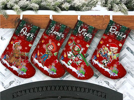 Personalized Toy Story Christmas Stocking, Toy Story Birthday Gift, Disney Characters