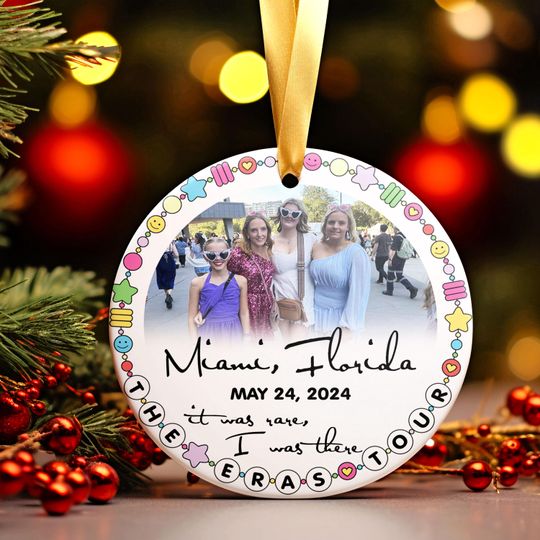 Personalized Photo Eras Tour Ornament, Custom Eras Tour 2024 Ornament