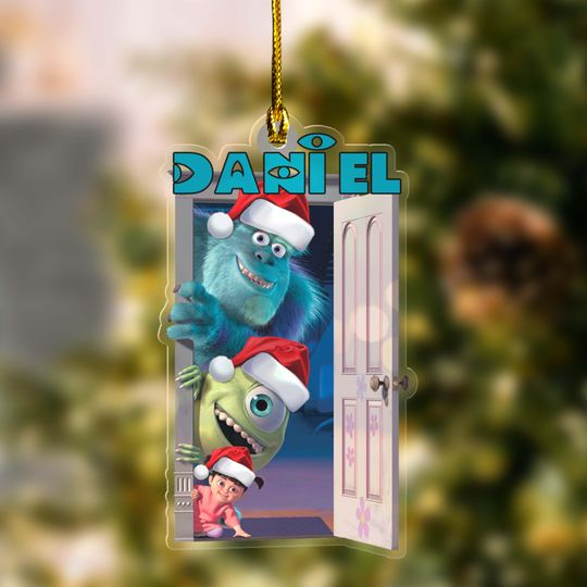 Personalized Disney Monsters University Christmas Ornament, Monsters Inc Characters