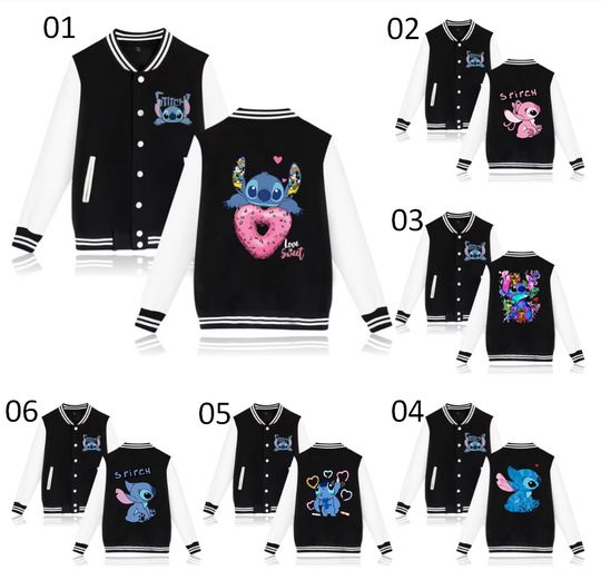 Disney Stitch Children Baseball Jacket