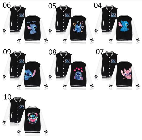 Disney Stitch Children Baseball Jacket