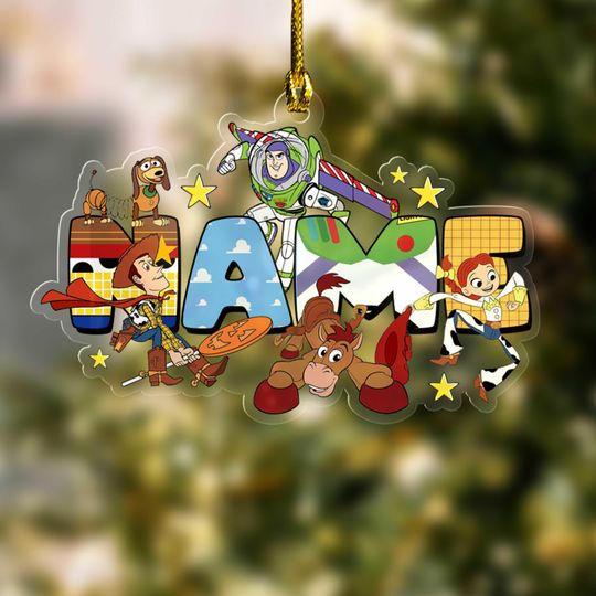 Personalized Toy Story Christmas Ornament, Disney Toy Story Xmas Ornament