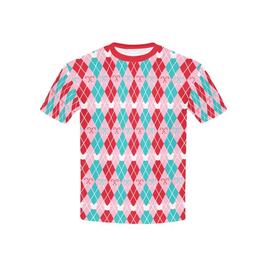 Peppermint Mickey Argyle Kids Shirt | baby toddler disney world disneyland christmas