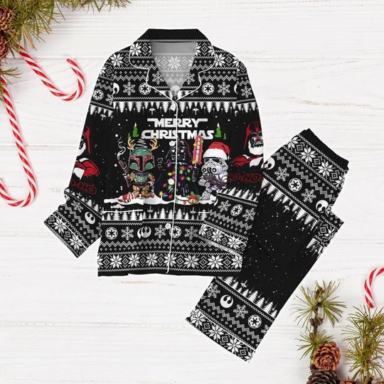 Disney Star Wars Christmas Pajamas Set, Darth Vader Holiday Pajamas
