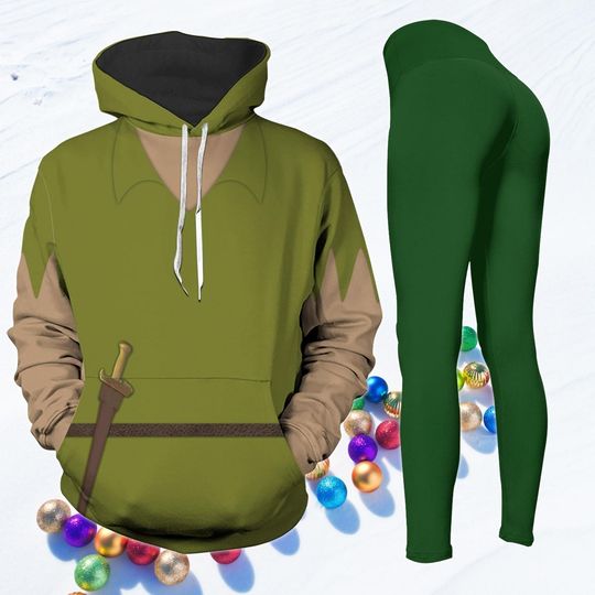 Peter Pan Cosplay Hoodie, Disney Character 3D Hoodie, Disneybound Adult Hoodie, Peter Pan Adult Leggings