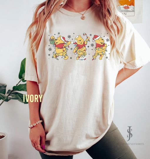 Retro Pooh Christmas png, Winnie The Pooh Christmas png, Disney Christmas