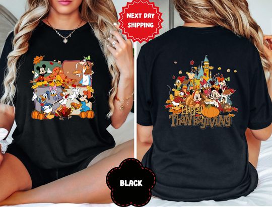 Happy Thanksgiving Mickey And Co tshirt Disneyland Family Fall Trip T-shirt Disney Thanksgiving Day Shirt