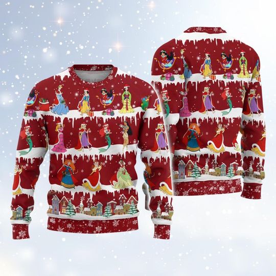 Disney Princess Christmas Ugly Sweater, Snow White Holiday Sweater