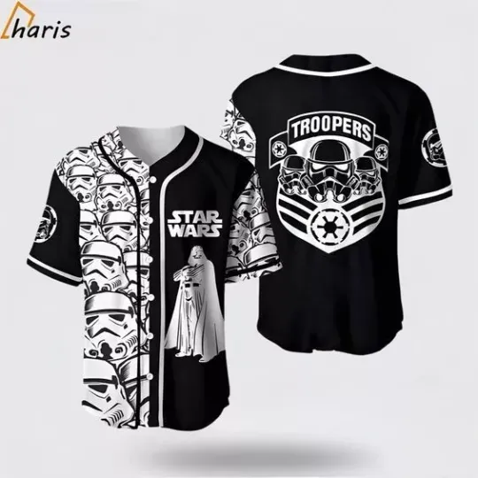 Star Wars Stormtrooper Black Cute Disney Custom Baseball Jersey