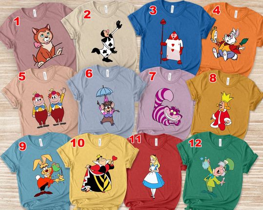 Alice in Wonderland Shirt, Disney Characters Shirt, Disney Alice Shirt, Wonderland Shirt