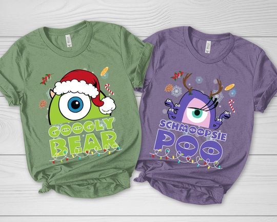 Googly Bear and Schmoopsie Poo Couple Shirt, Monsters Inc Couple Shirts, Disney Shirts